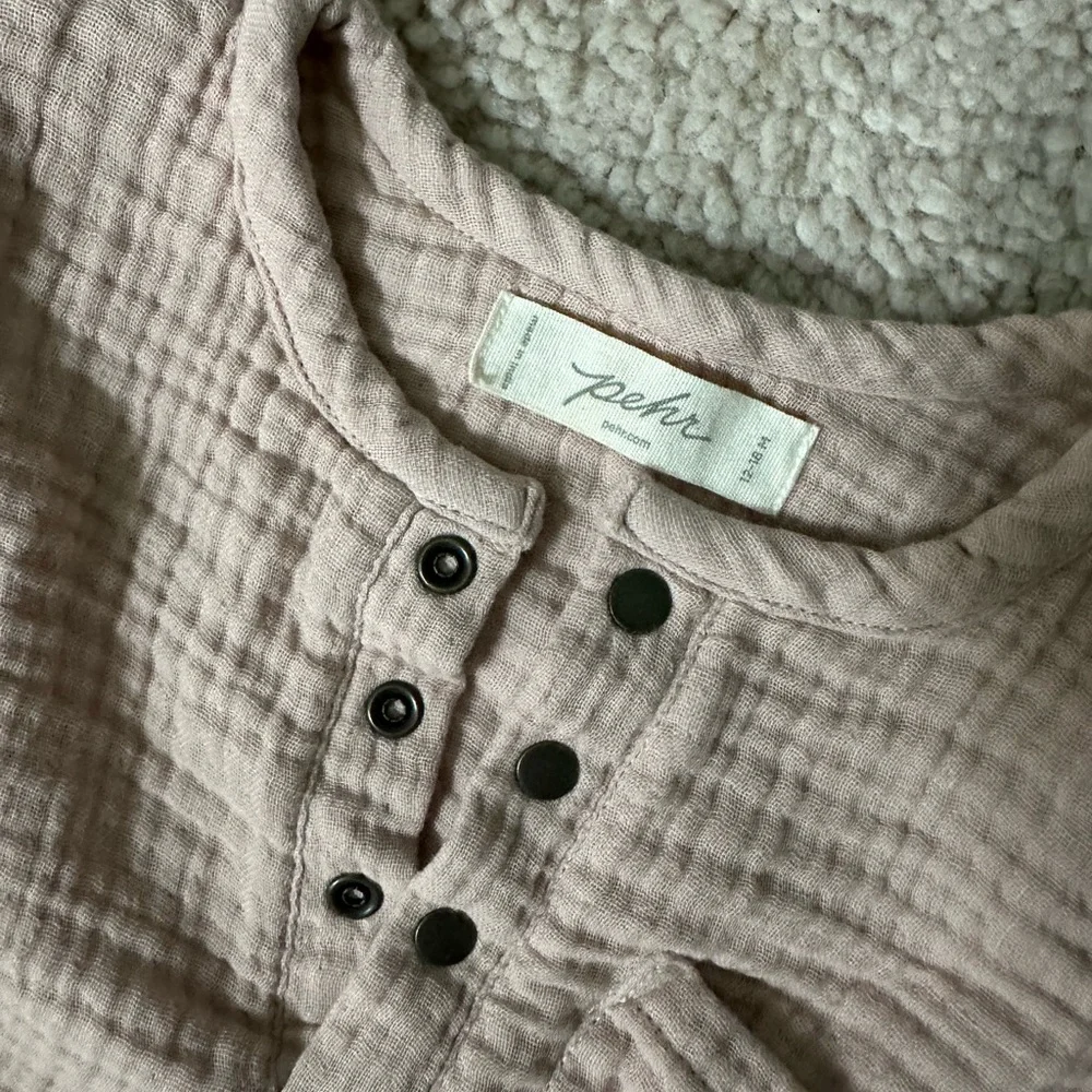 Pehr Muslin Baby Bodysuit in Blush